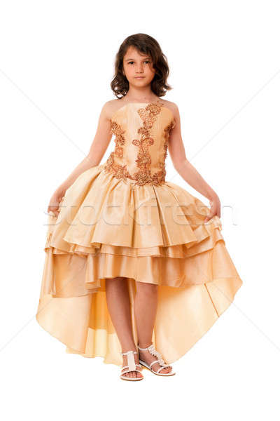 Attractive little girl in a chic dress Stock photo © acidgrey