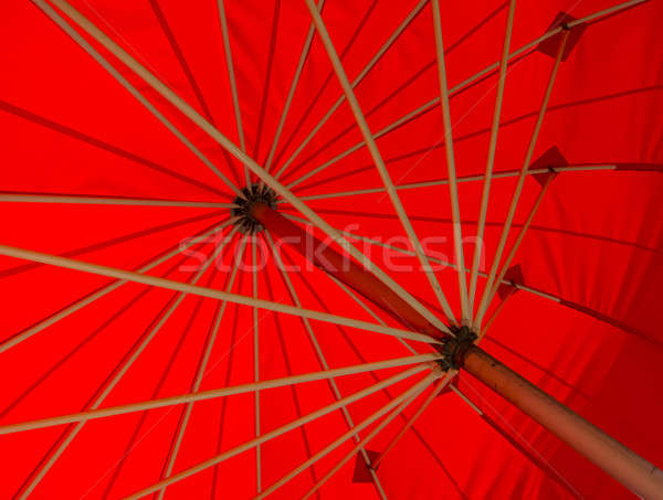 Roşu umbrelă în aer liber mediu plajă Imagine de stoc © actionsports