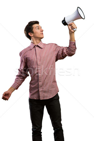 man with megaphone Stock photo © adam121