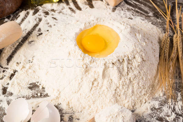 Farine oeufs blé jouir de maison alimentaire [[stock_photo]] © adam121