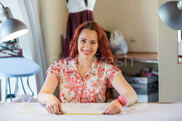 Seamstress woman at work Stock photo © adam121