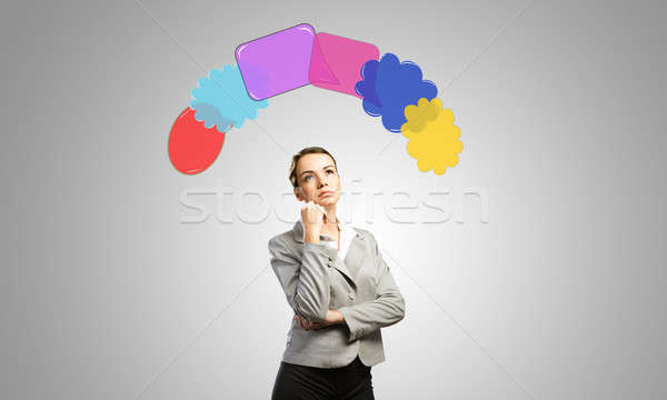 Woman thinking about something Stock photo © adam121