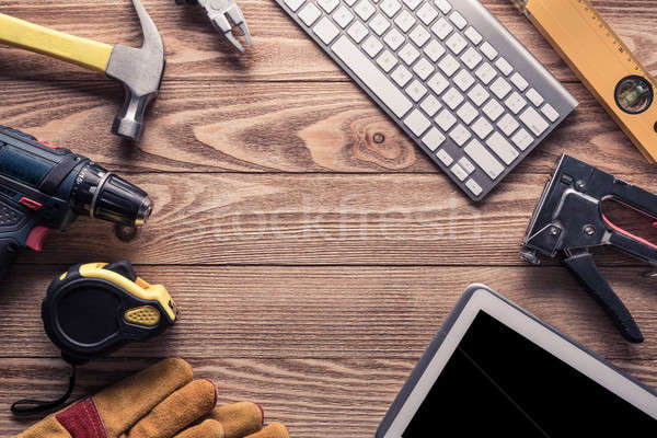 Reparar serviço solicitar variedade ferramentas construtor Foto stock © adam121