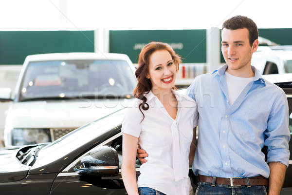 Young couple in the showroom Stock photo © adam121