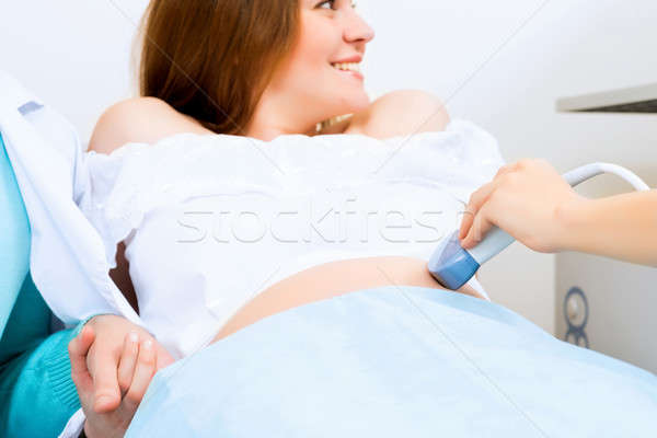 hand and abdominal ultrasound scanner Stock photo © adam121