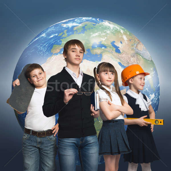 Viitor profesie copii şcoală varsta diferit Imagine de stoc © adam121