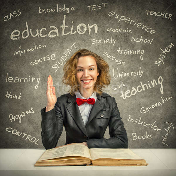 She is studying hard Stock photo © adam121