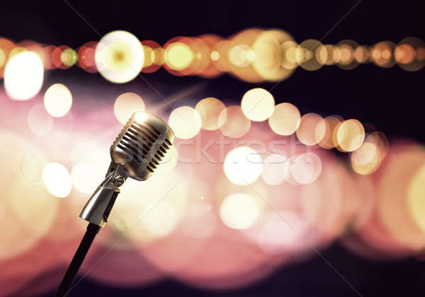 Microphone on stage Stock photo © adam121
