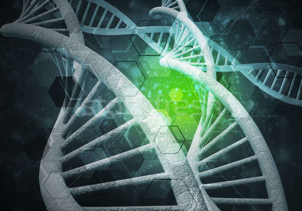 ADN-ul molecule fundal imagine calculator medical Imagine de stoc © adam121