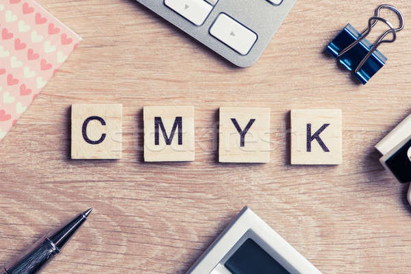 CMYK abbreviation of blocks as photography concept on business w Stock photo © adam121