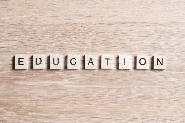 wooden elements with the letters collected in the word education Stock photo © adam121