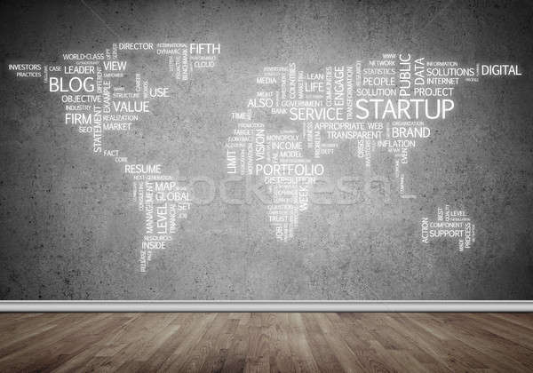 World map in typography Stock photo © adam121