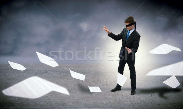 young blindfolded man Stock photo © adam121