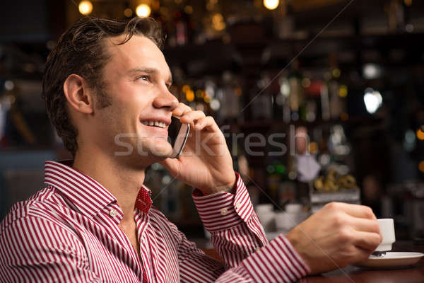 man talking on the phone Stock photo © adam121