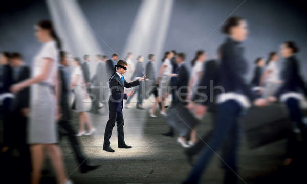 young blindfolded man Stock photo © adam121