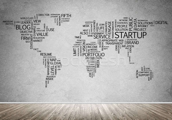World map in typography Stock photo © adam121