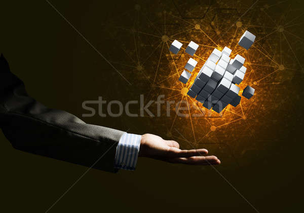 Idea of new technologies and integration presented by cube figure Stock photo © adam121