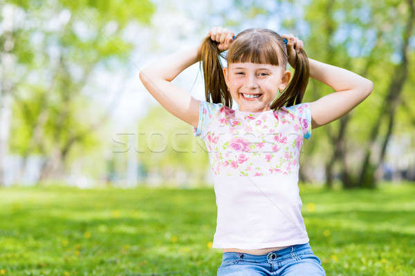portrait of a girl in a park Stock photo © adam121
