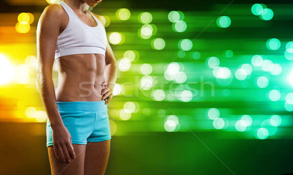 Fitnessz lány közelkép sport nő rövidnadrág Stock fotó © adam121