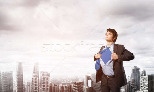 Wie Büroangestellte Öffnen Shirt Stock foto © adam121