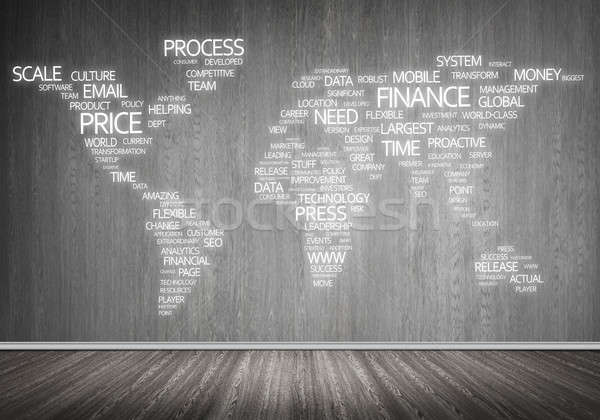 World map in typography Stock photo © adam121