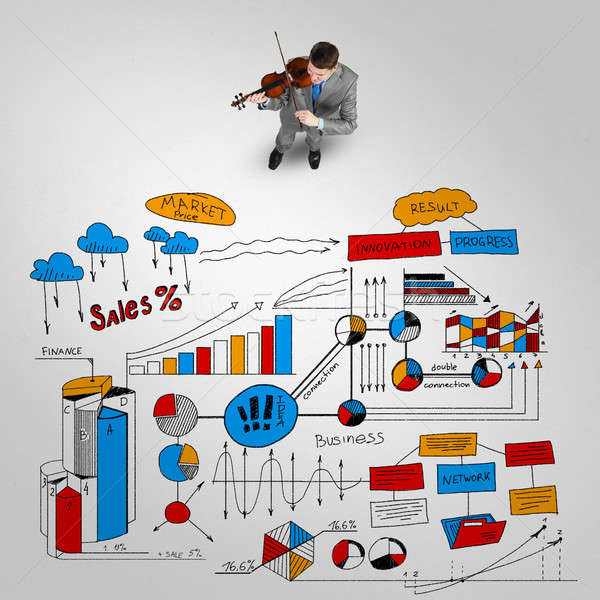 Businessman play success melody Stock photo © adam121