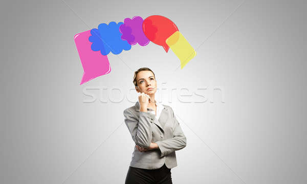 Woman thinking about something Stock photo © adam121