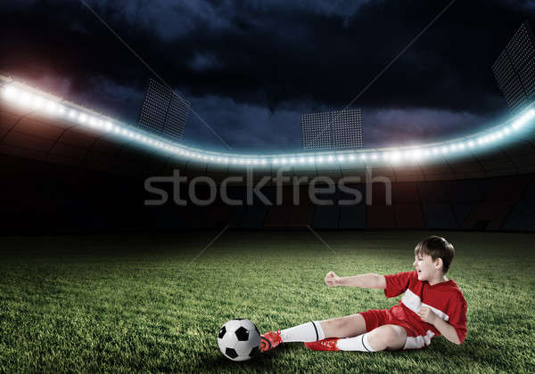 Jeunes football champion excité garçon [[stock_photo]] © adam121
