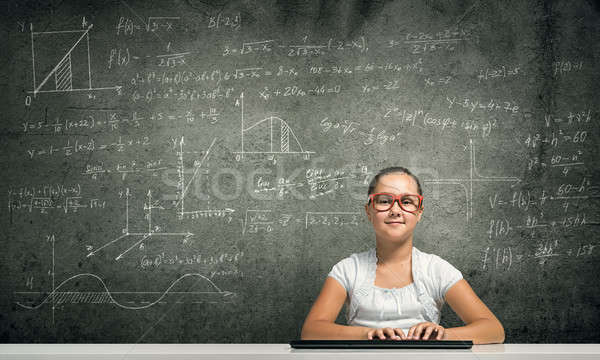 мало школы гений девушки возраст красный Сток-фото © adam121