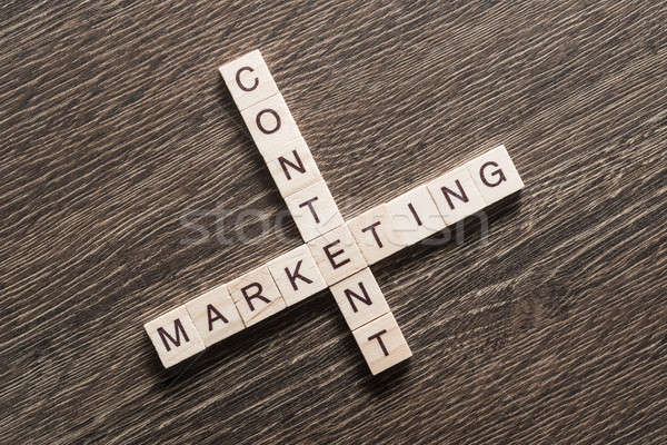 Conceptual business keywords on table with elements of game making crossword Stock photo © adam121