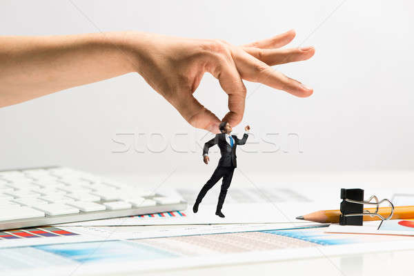 Hand catching man Stock photo © adam121