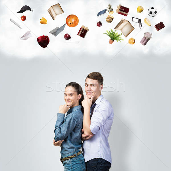 Foto stock: Feliz · Pareja · futuro · exitoso