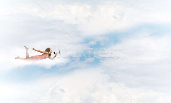 свободный экспресс мегафон Flying высокий Сток-фото © adam121