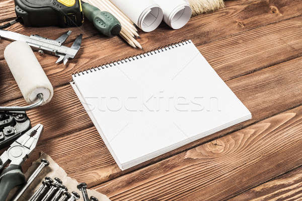 Instruments on wooden table Stock photo © adam121