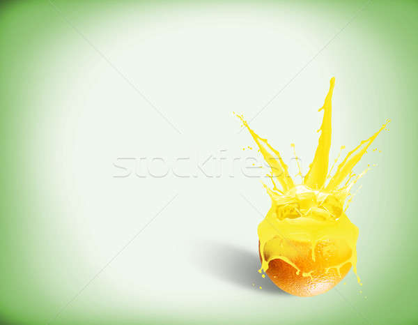 fresh orange juice with a splash Stock photo © adam121