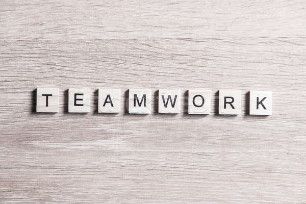 business conceptual word of wooden elements with letters Stock photo © adam121