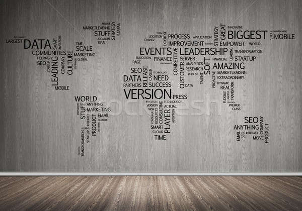 World map in typography Stock photo © adam121