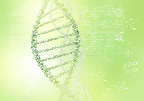 Stock photo: DNA helix against the colored background