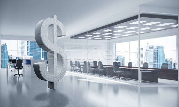 Money making and wealth concept presented by stone dollar symbol Stock photo © adam121