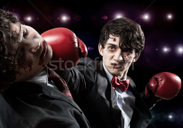 Affaires concurrents deux affaires gants de boxe anneau [[stock_photo]] © adam121