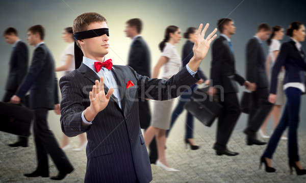 young blindfolded man Stock photo © adam121