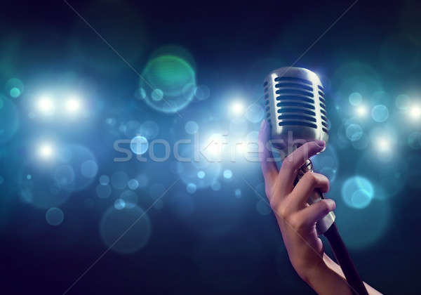 Popular cantante femenino mano borroso Foto stock © adam121