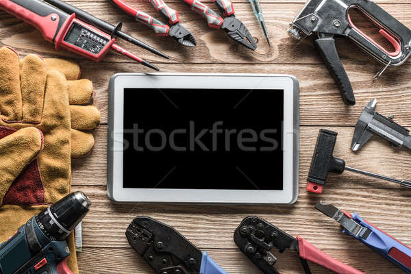 Foto stock: Reparación · servicio · solicitar · variedad · herramientas · constructor