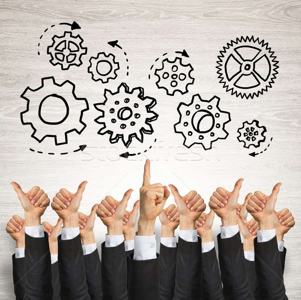 Business Teamarbeit Gruppe Hände Geschäftsleute Stock foto © adam121