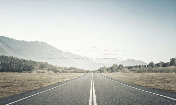 Vinden manier natuurlijke zomer landschap asfalt Stockfoto © adam121