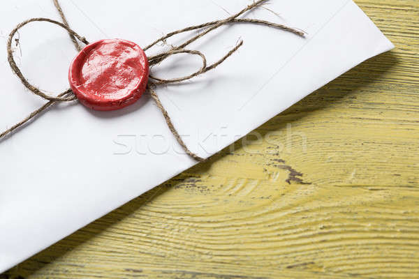 Carta selar tabela velho envelope cera Foto stock © adam121