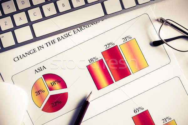 Сток-фото: среднее · продажи · докладе · бизнеса · месте · клавиатура