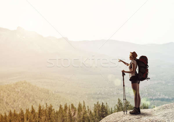 Trekking and hiking Stock photo © adam121
