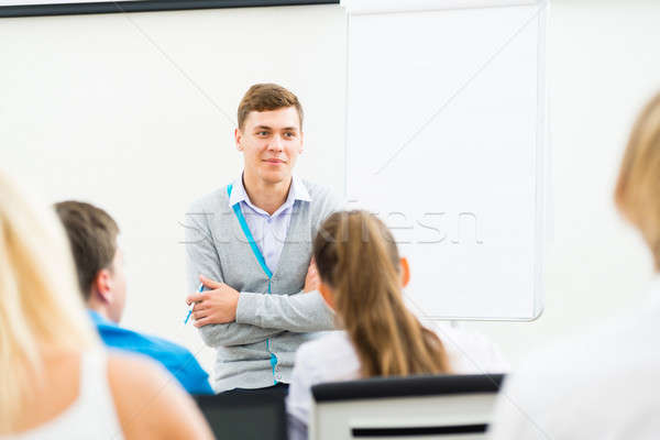 Enseignants parler élèves jeunes homme classe [[stock_photo]] © adam121