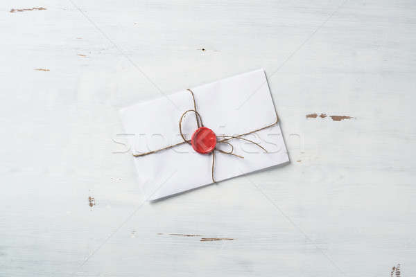 Mektup mühürlemek tablo eski zarf balmumu Stok fotoğraf © adam121